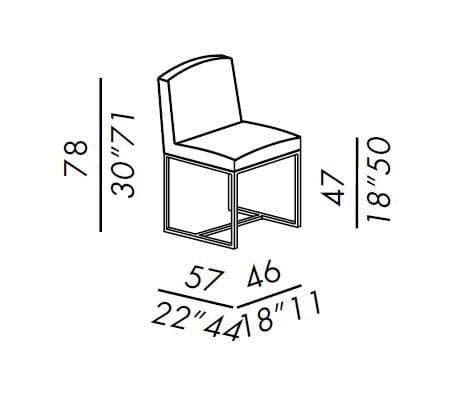 Мягкий стул из ткани Meridiani Rider ARCH-00046378 - Вид №4