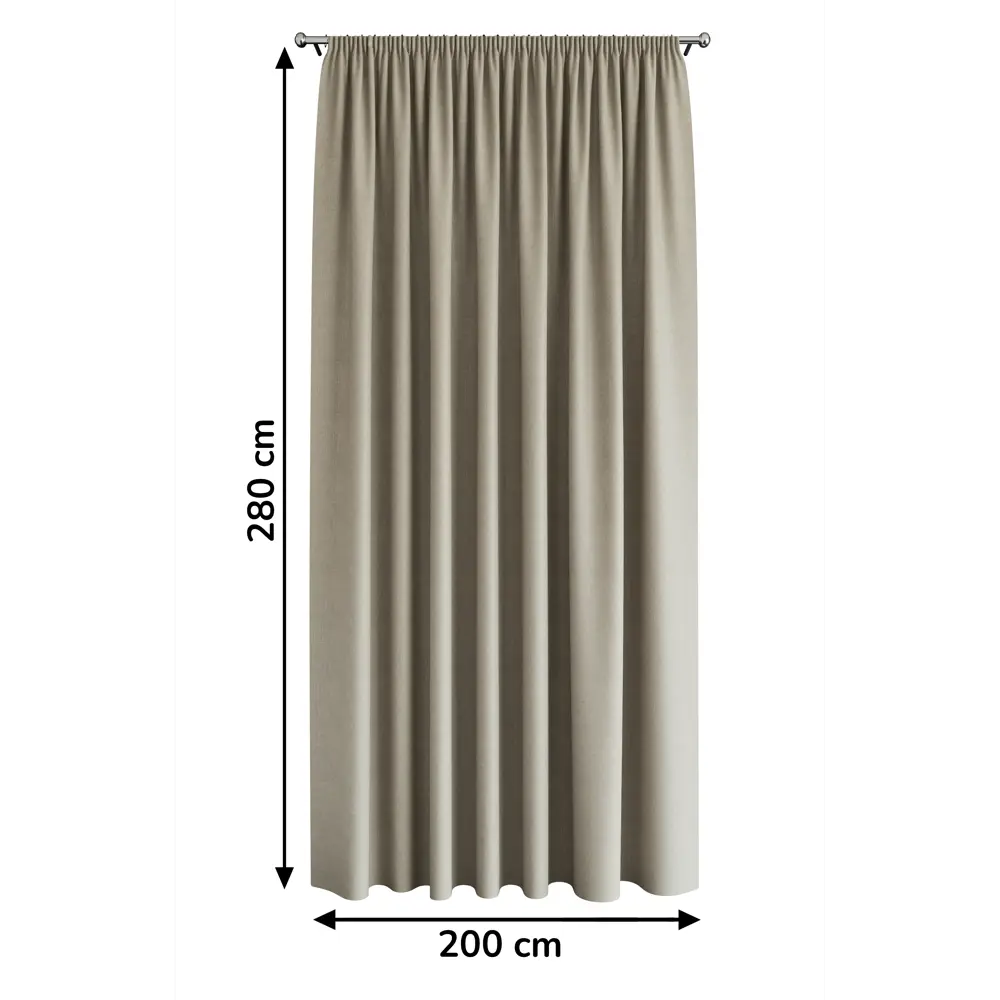 Штора на ленте Senso 200x280 см цвет бежевый MIAMOZA STLM-2155202 - Вид №2