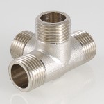 VTr.661.N.0004 Фитинг резьбовой – крестовина двухплоскостная Valtec ½  - Вид №3