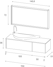 Kami 18 – 02 Mastella  Kami  Комплект мебели для ванной - Вид №4