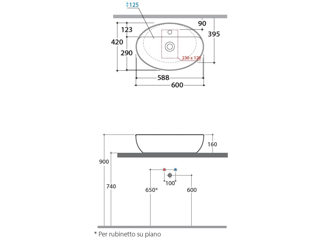 Керамическая овальная столешница Ceramica Globo разнорабочие ARCH-00105020 - Вид №2