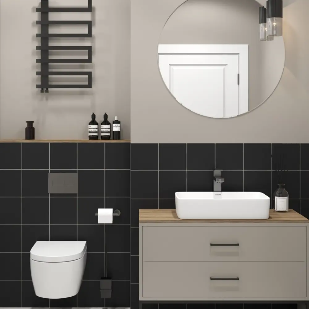 Керамическая плитка Axima Вегас матовая черная 20×20 см 89231584 STLM-0947494