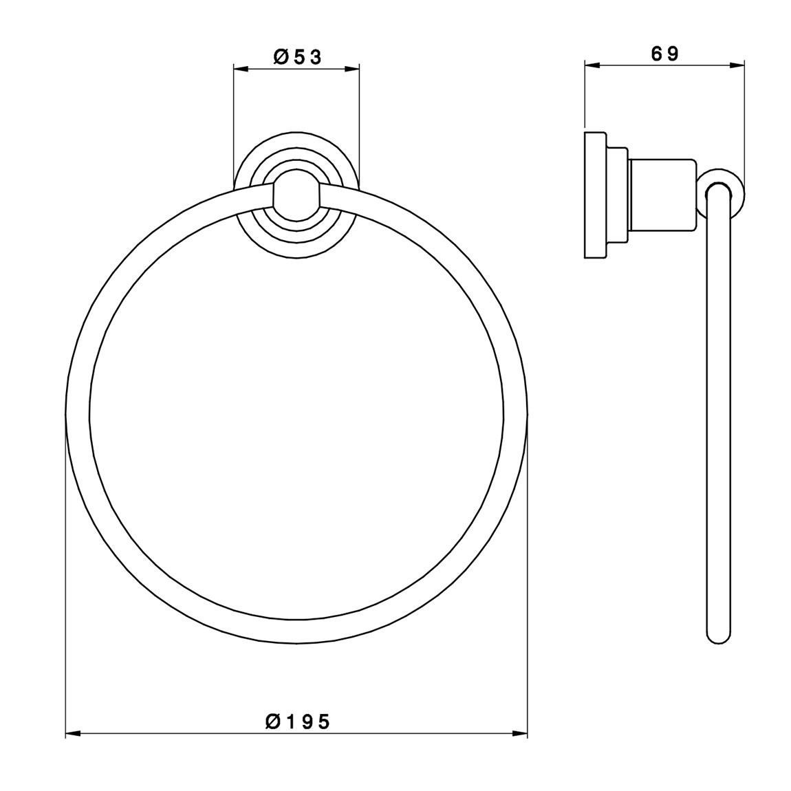 1485 ** 44 Кольцо для полотенца Nicolazzi Series Arena 