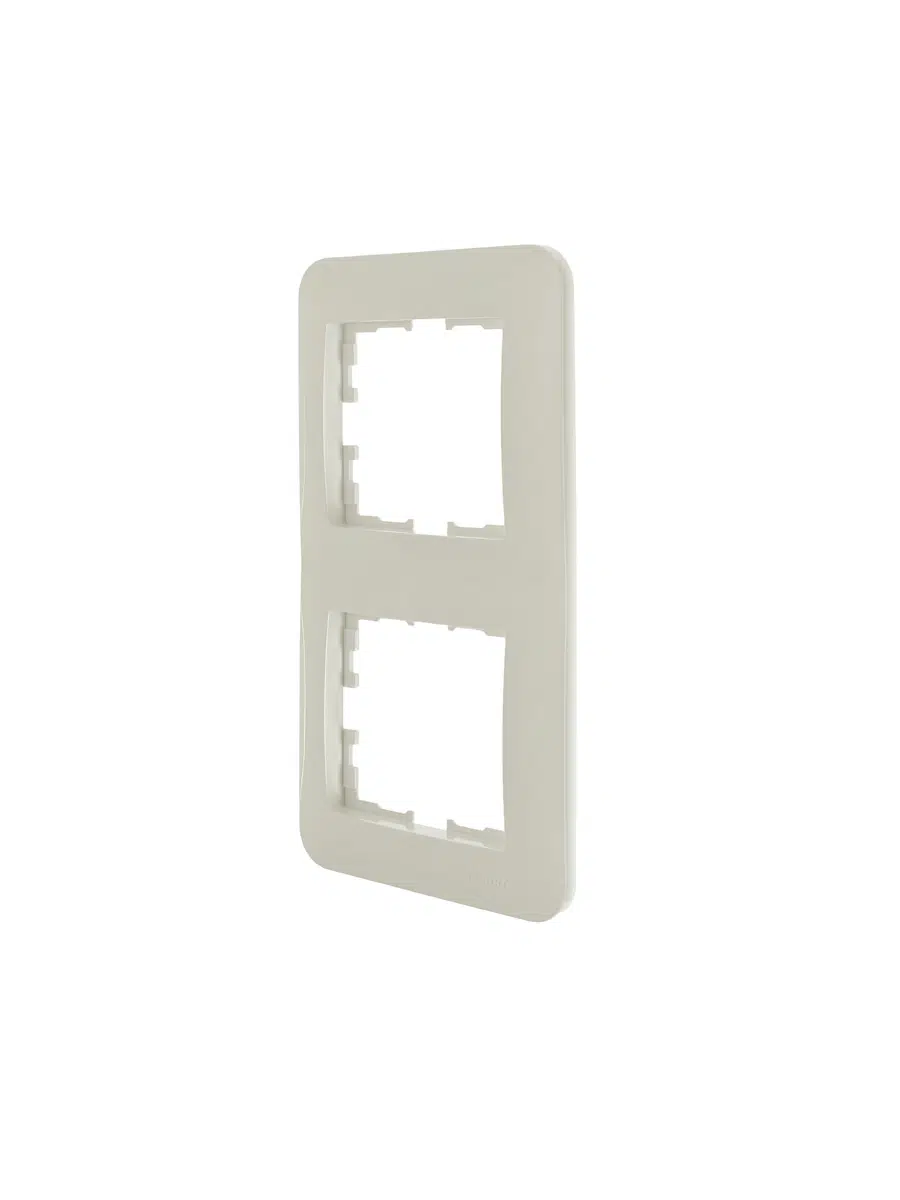 ASTI Рамка 2-ая вертикальная б/вст жемчужно-белый перламутр LEZARD 7081-3000-152