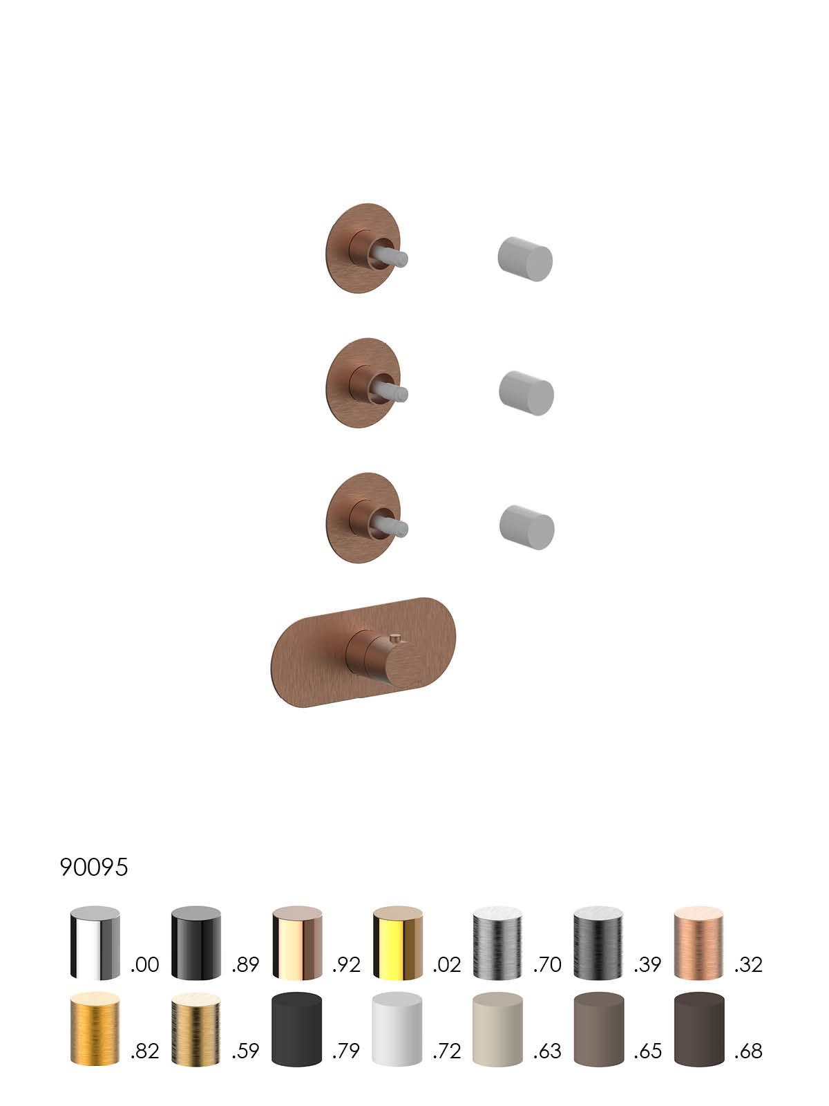 Термостатический смеситель для душа с 4 отверстиями Rubinetterie Frattini отдельная эстетика ARCH-00038079 - Вид №14