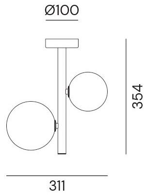 Il Fanale Потолочный светильник из латуни Molecola 275.04.ont - Вид №1
