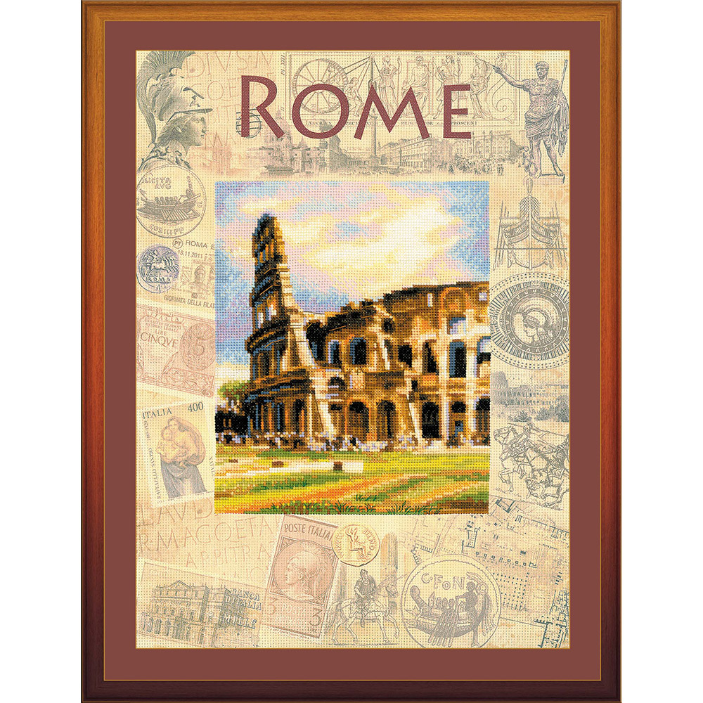 0026 РТ Набор для вышивания Города мира. Рим 30 х 40 см RIOLIS Частичная вышивка 