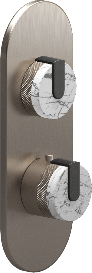 E-8026-R2MWE0-L1BK-BNi-T Планка M-Series с 2 ручками - Внешняя часть GRAFF MOD+