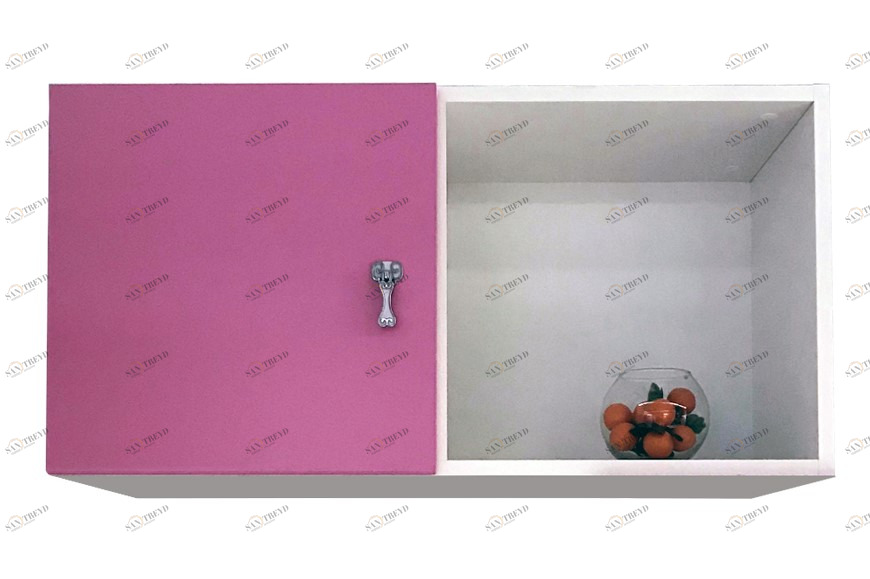 Полка детская навесная горизонтальная "Зефир-1" МАНДАРИН ЗЕФИР 178690 Белый;розовый Santreyd 