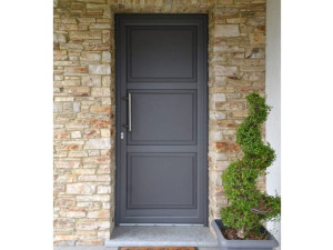 Алюминиевая и деревянная теплоизоляционная входная дверь