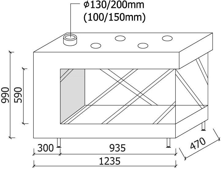 Metalfire Закрытый трехсторонний газовый камин Avenue sun-id-1511116 - Вид №4