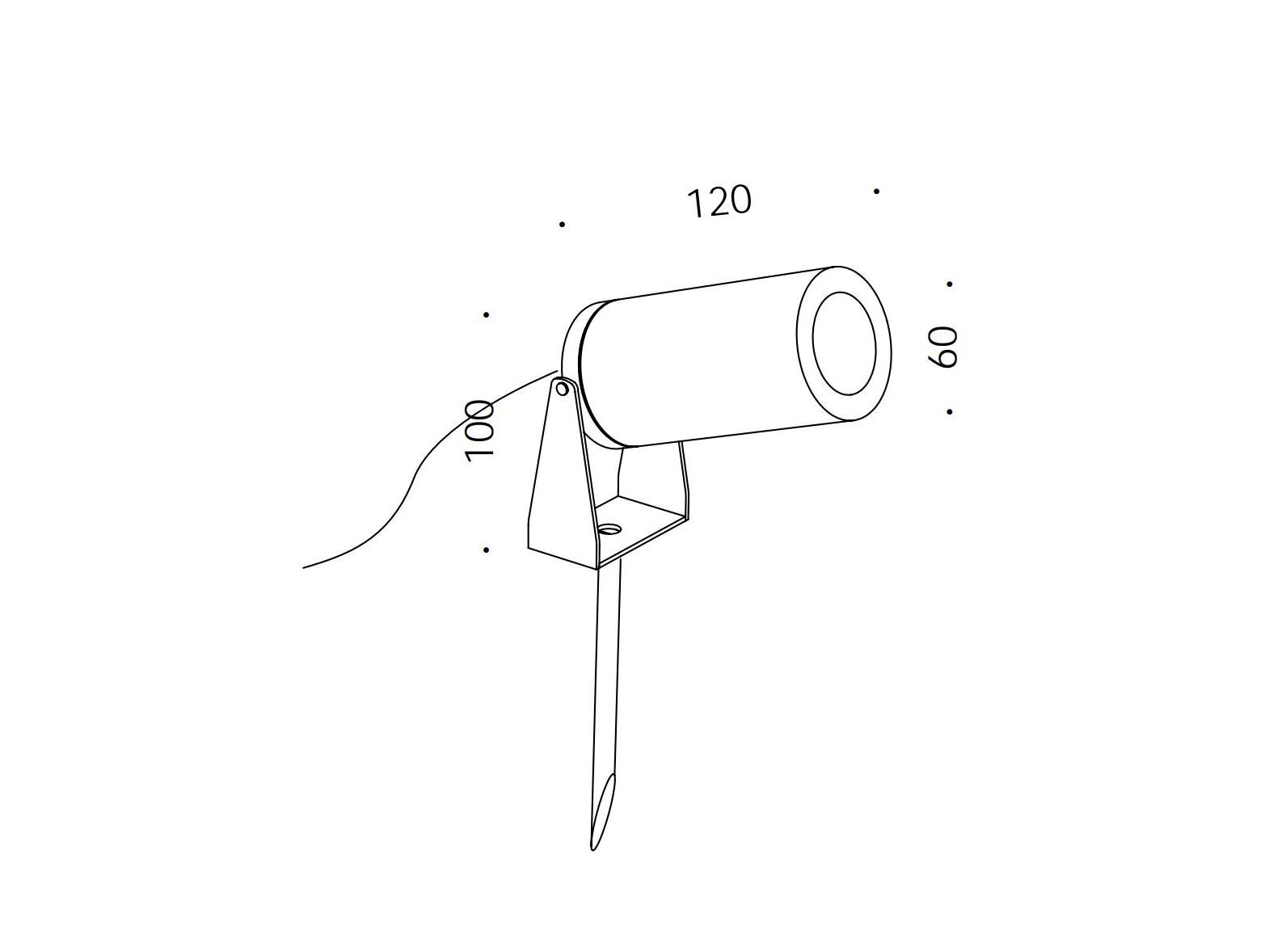 Алюминиевый регулируемый светодиодный напольный прожектор Renzo Serafini SPOT MAXI ARCH-00130494 - Вид №4