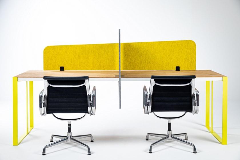 BuzziSpace Мобильная звукопоглощающая перегородка для рабочего стола из переработанного домашнего животного Buzzitripl sun-id-1379967 - Вид №4