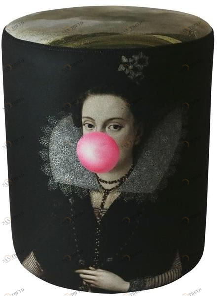 Mineheart Круглый пуф из полиэстера Bubblegum Fur/036 - fur/035