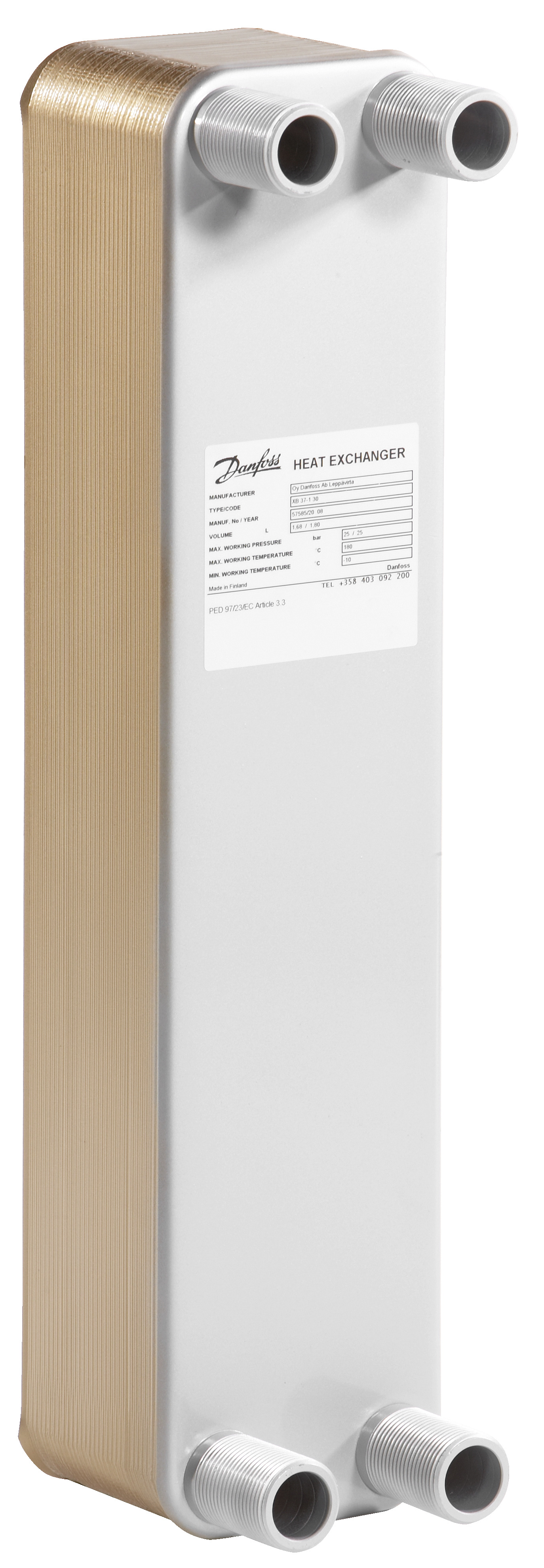 Danfoss Паяный пластинчатый теплообменник серии XB37 XB 37L-1 40 PN25 Паяный ТО 004H7276  - Вид №19