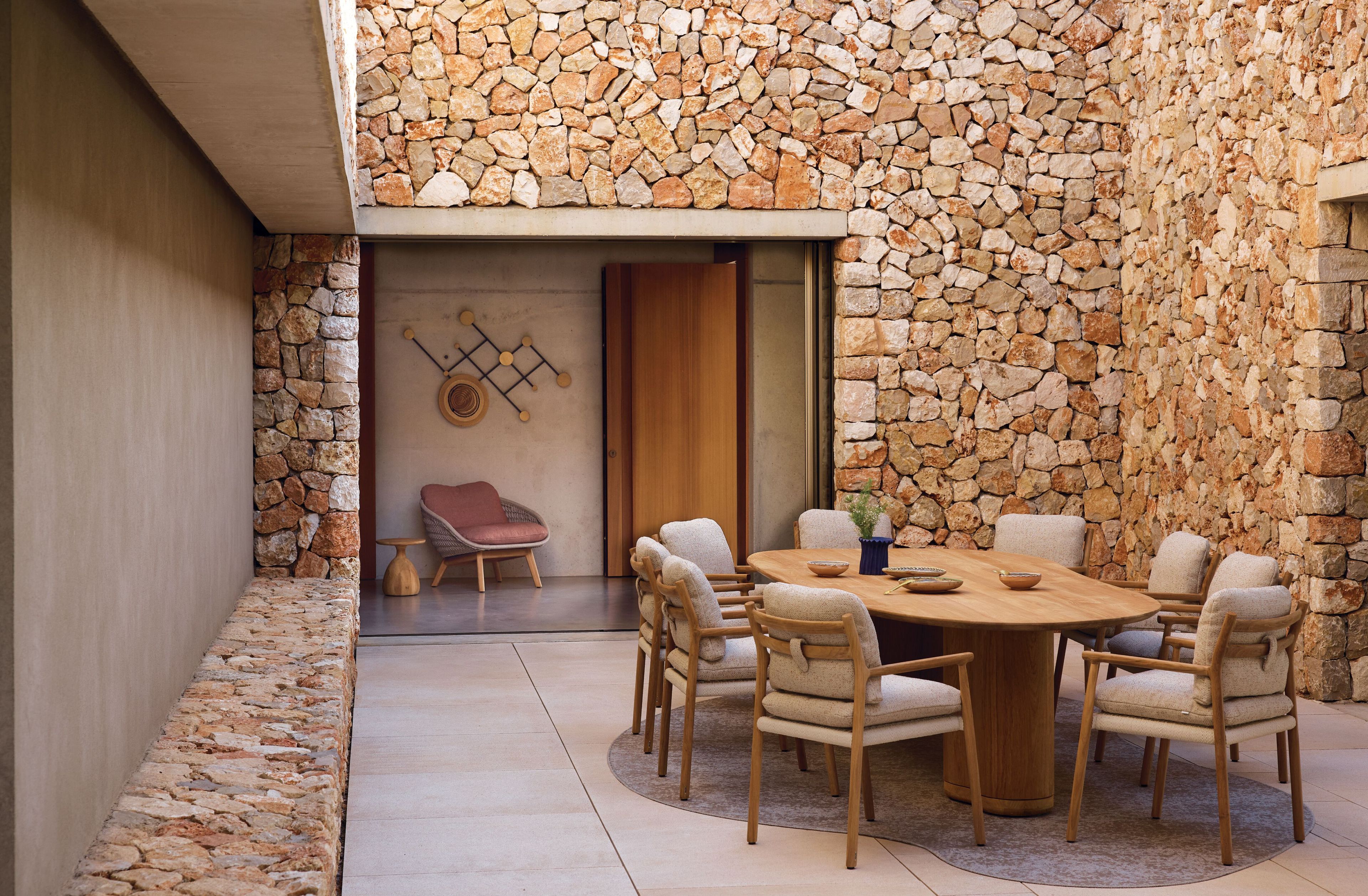 Обеденный стол из тикового дерева и керамики MANUTTI Ogado ARCH-00032949 - Вид №3