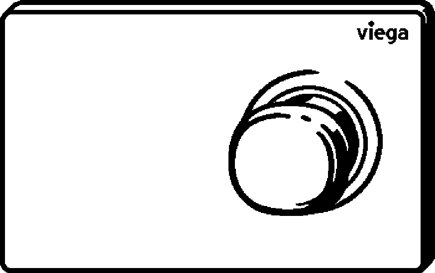 Системная техника  Панели смыва/принадлежности  Панели смыва для унитазов  Visign for More VIEGA 773 496 2) Модель 8622.1 Santreyd  - Вид №2