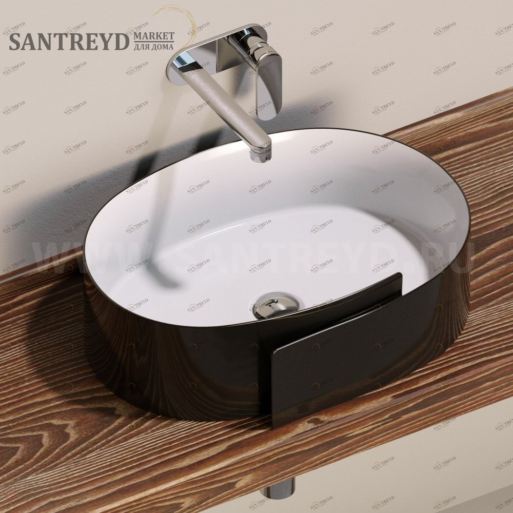 RL56LBICOLOR Накладная раковина на столешницу  овальная Ceramica Flaminia Roll