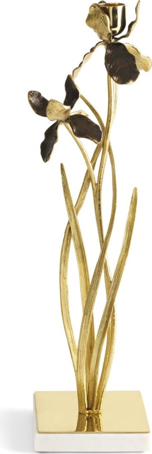 10663670 Michael Aram Набор подсвечников Michael Aram Черный ирис 38см, латунь, 2шт Латунь 