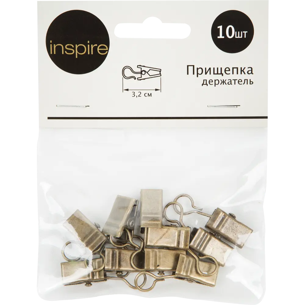 Крючок-зажим для штор 3.2 см цвет золото антик 15086361 STLM-2005860 INSPIRE  - Вид №1