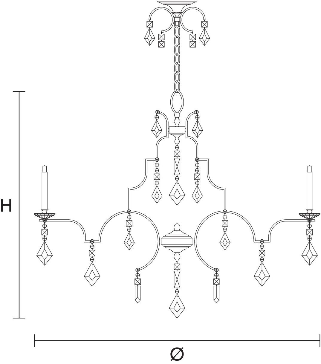 Masiero Галогенная люстра прямого света из окрашенного металла с кристаллами Lizzi sun-id-1470129 - Вид №2