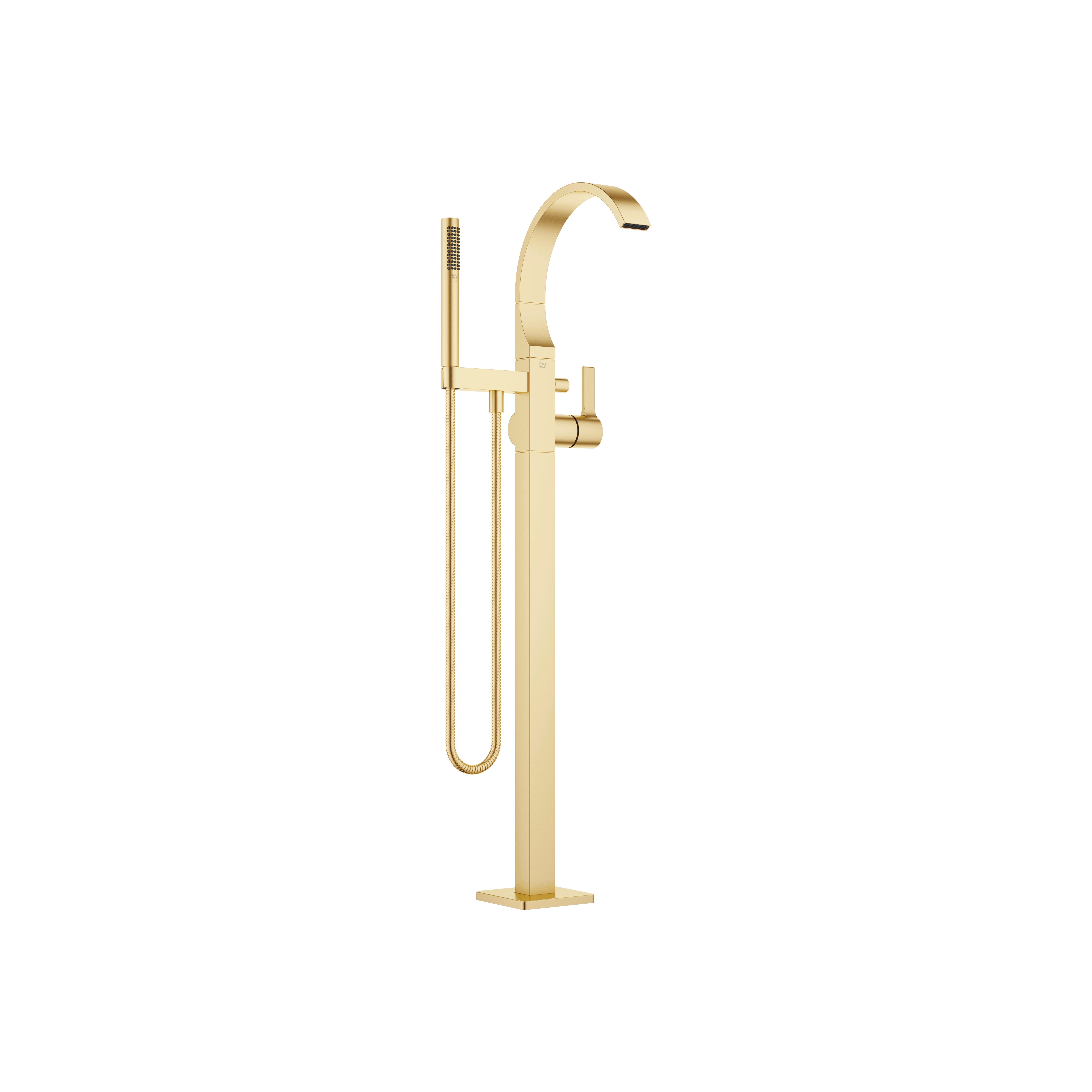CYO Смеситель для ванны, однорычажный, со стояком, для отдельно стоящего монтажа с ручным душем - матовая дюрбрасс (золото 23 карата) DornBracht 25863811-28