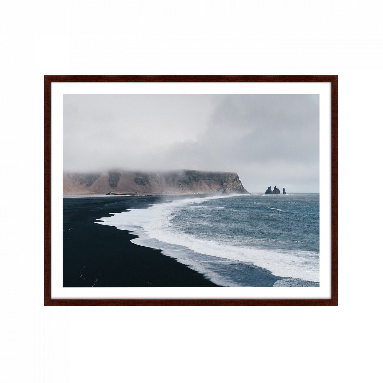 Фотокартина в деревянной раме 130х102 см Vik, Iceland КАРТИНЫ В КВАРТИРУ  264727 Бежевый;белый;желтый;разноцветный  - Вид №1