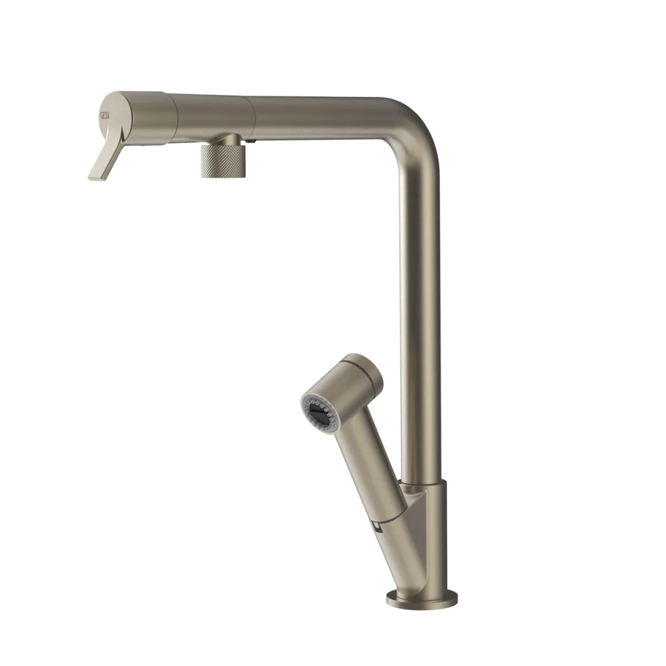 Смеситель для раковины 60640 149 Gessi Fisso МАТОВЫЙ НИКЕЛЬ FINOX 60640149