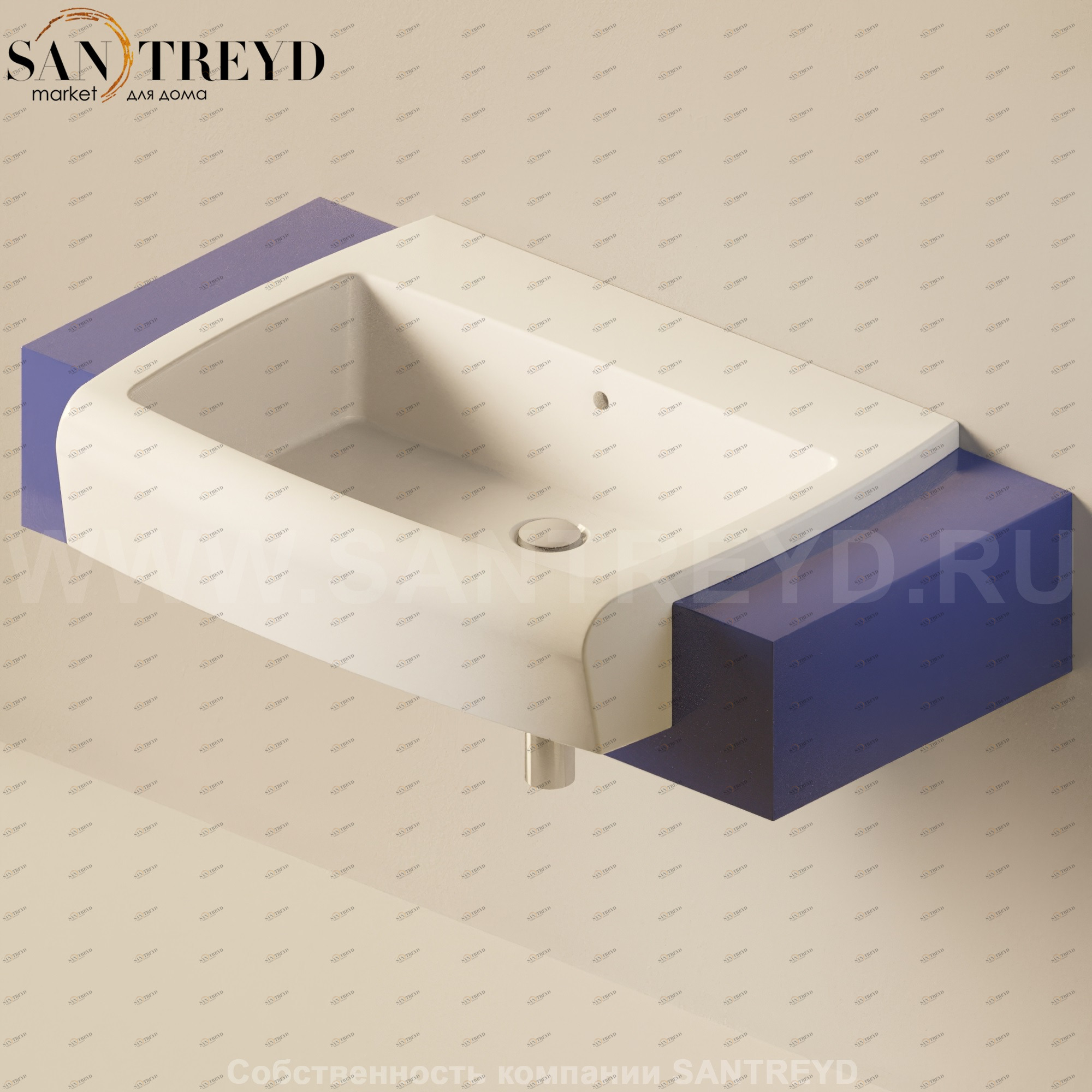 Flaminia UNA Консоль для раковины от 100 до 200 см синяя UNA75M1.5003 Ceramica Flaminia UNA75M15003