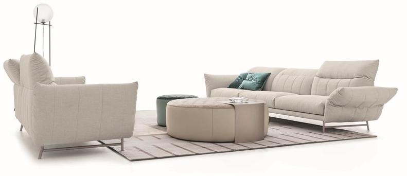 Ditre Italia Круглый пуф с мягкой подкладкой из ткани Clip sun-id-1491383 - Вид №4