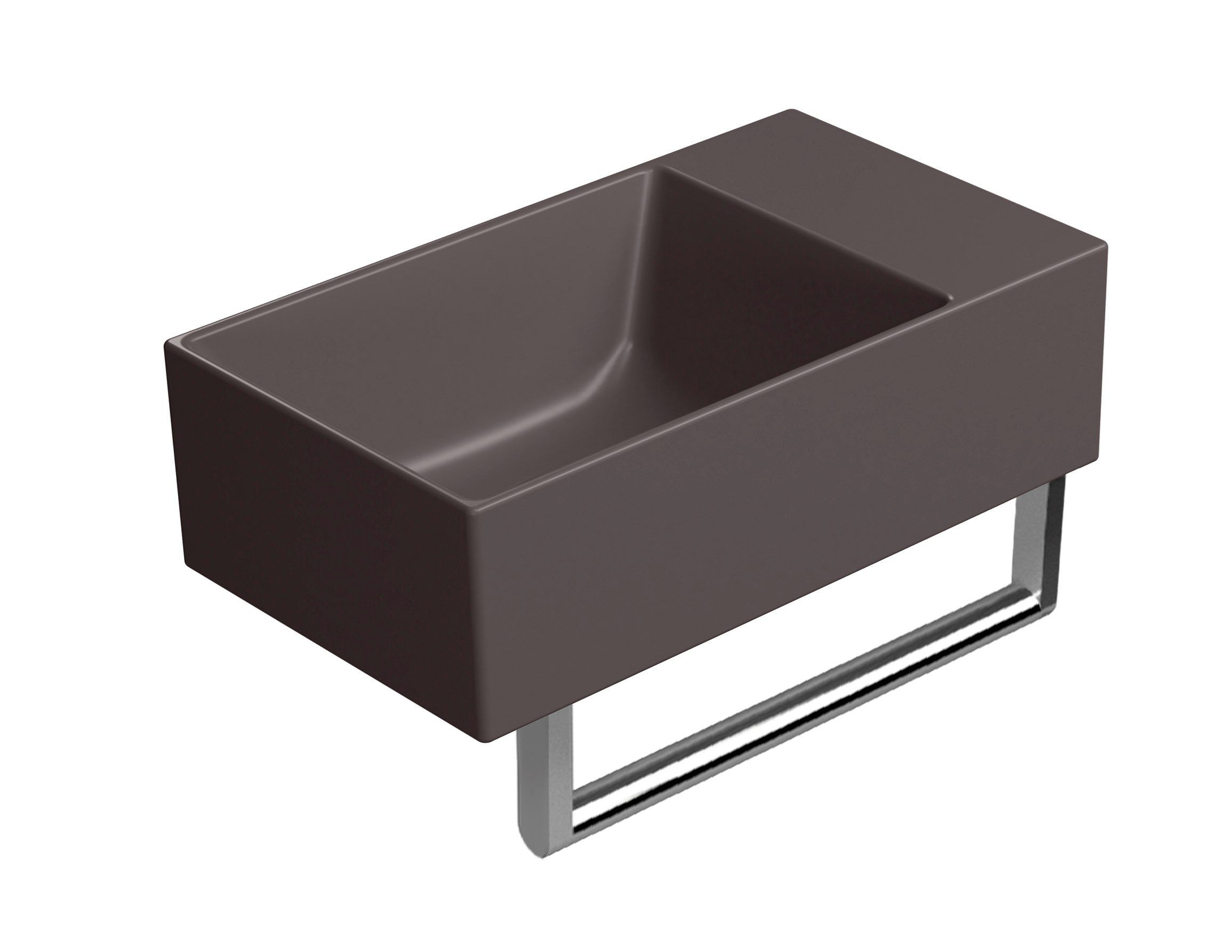 Керамическая прямоугольная раковина с держателем для полотенец GSI ceramica Color Elements ARCH-00149505 - Вид №13