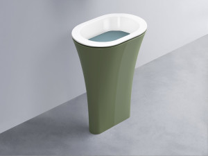 AMLA65-BL+AMPILO-PL+AMCOLO-AG Раковина Amedeo Ovale отдельностоящая cielo Enjoy + Amedeo