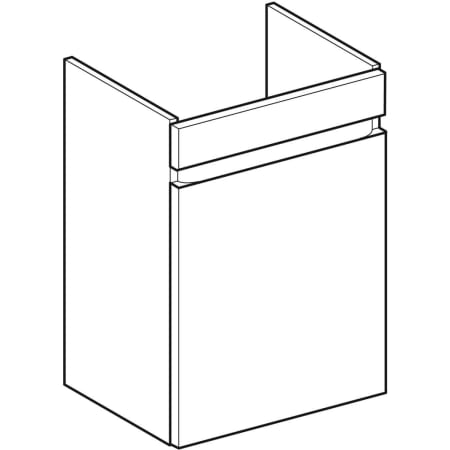 501.903.00.1 Шкафчик для раковины Geberit Renova Plan, с одной дверью Geberit  - Вид №12