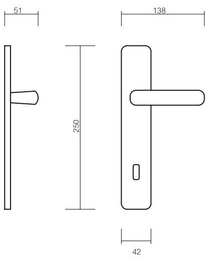 Pasini Латунная ручка на пластине Expo 3760 - Вид №1