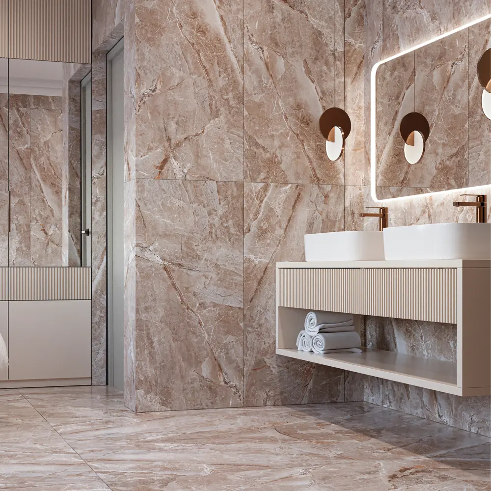 Глазурованный керамогранит Abgres Aquafina 60x120 см 1.44 м² матовый цвет коричневый Santreyd STLM-2028364