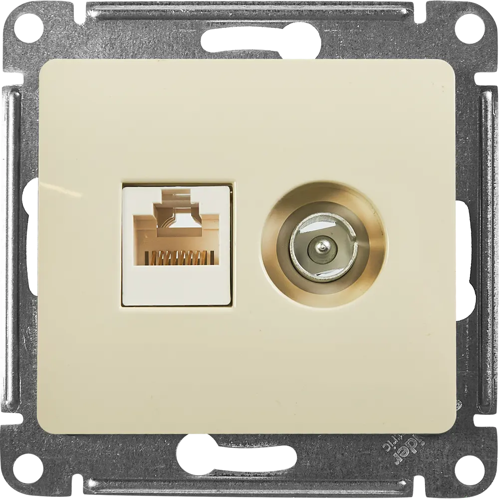 Schneider Electric Glossa - Двойная компьютерная розетка RJ45 с TV-выходом 86710166