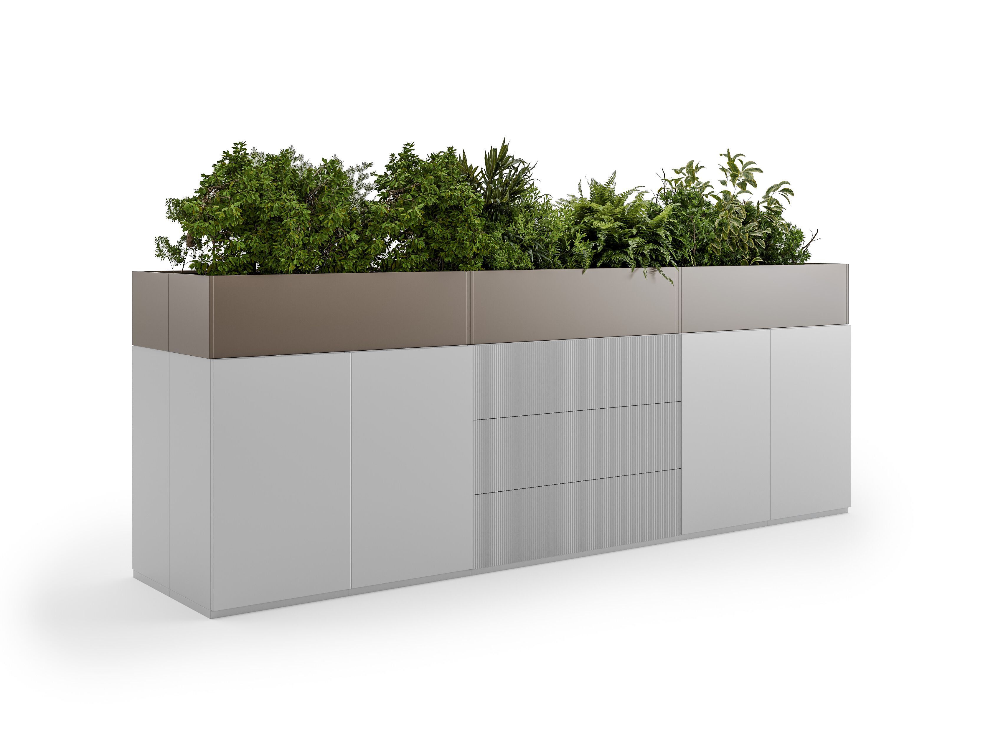 Офисный шкаф с ящиками и плантатором Giessegi OfficeTime ARCH-00079209