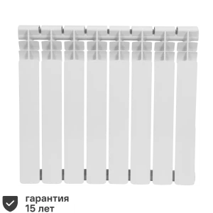 Радиатор секционный Monlan Bimetal 500/80 8 секций боковое подключение биметалл белый