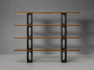 Отдельно стоящий книжный шкаф из дуба