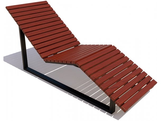 14517 ТЕРРА Smile со столиком, шезлонг уличный LAB.Space  - Вид №1