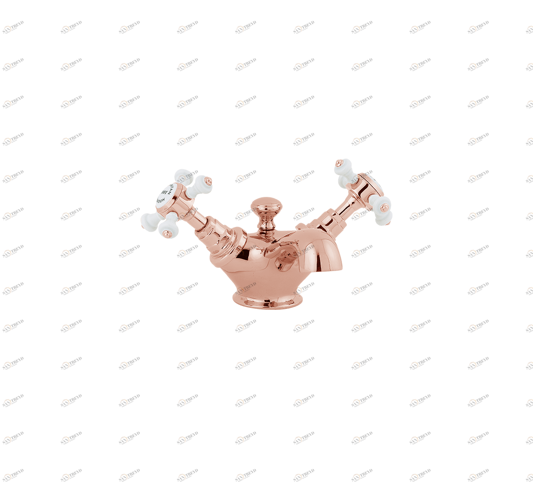 Gentry Home Смеситель для раковины от центра к центру 2 отверстия под смеситель 200 мм Chelsea Розовое золото GH103119