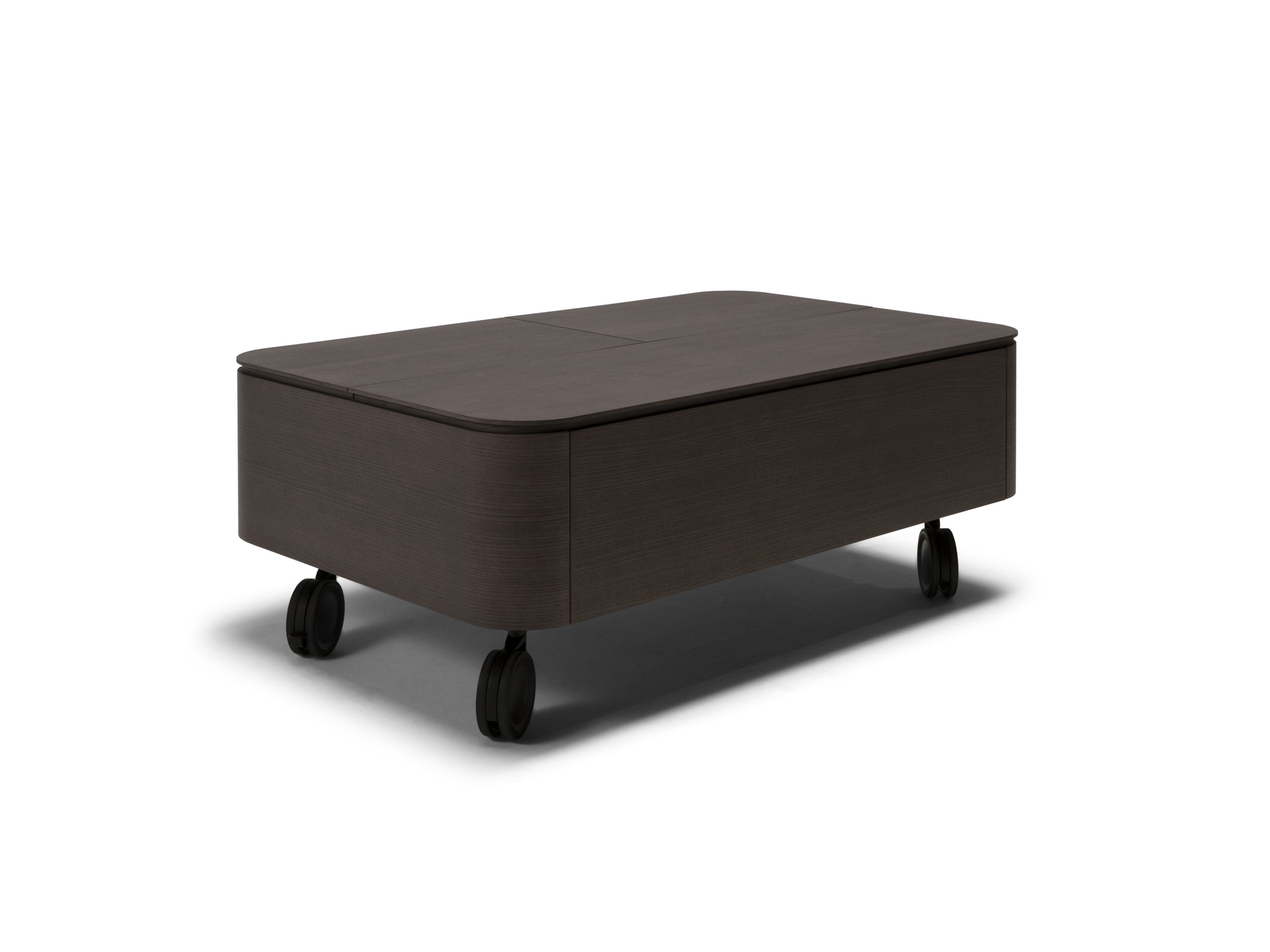 Деревянный журнальный столик с колесами и отсеком для хранения Natuzzi Italia SQUARE ARCH-00091390 - Вид №8