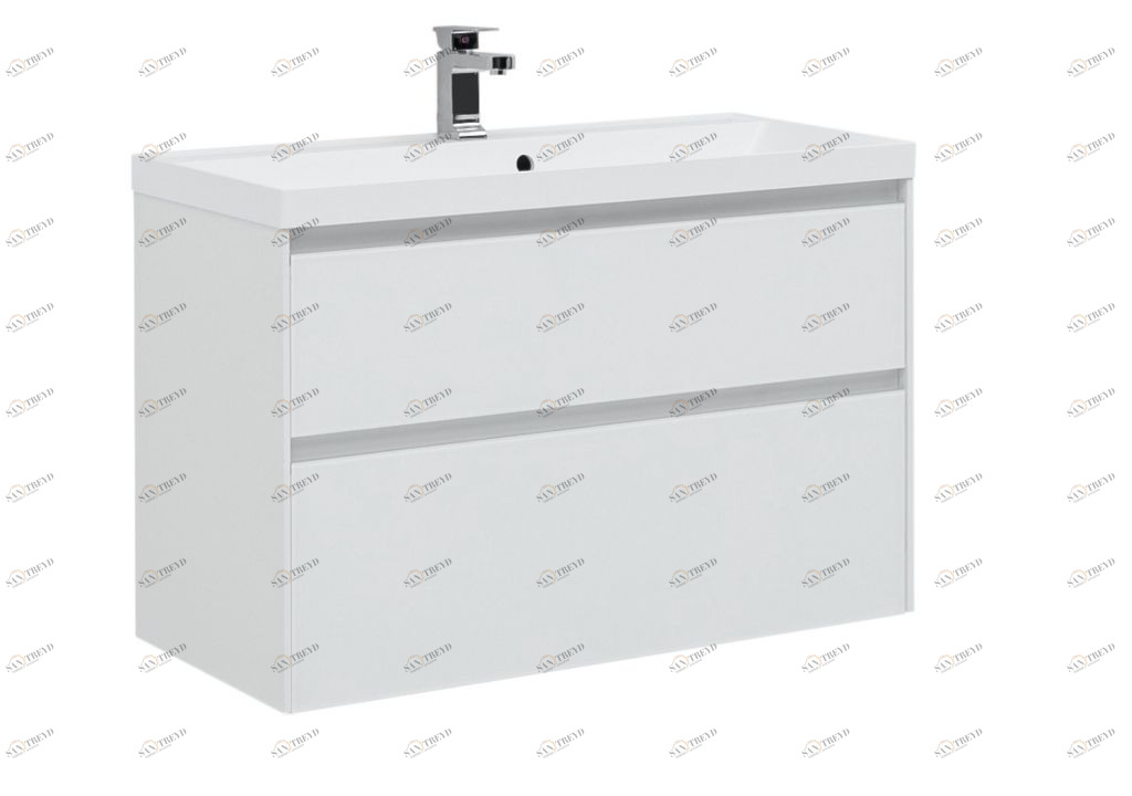 Тумба под раковину Aquanet Гласс 100 белый 00235664