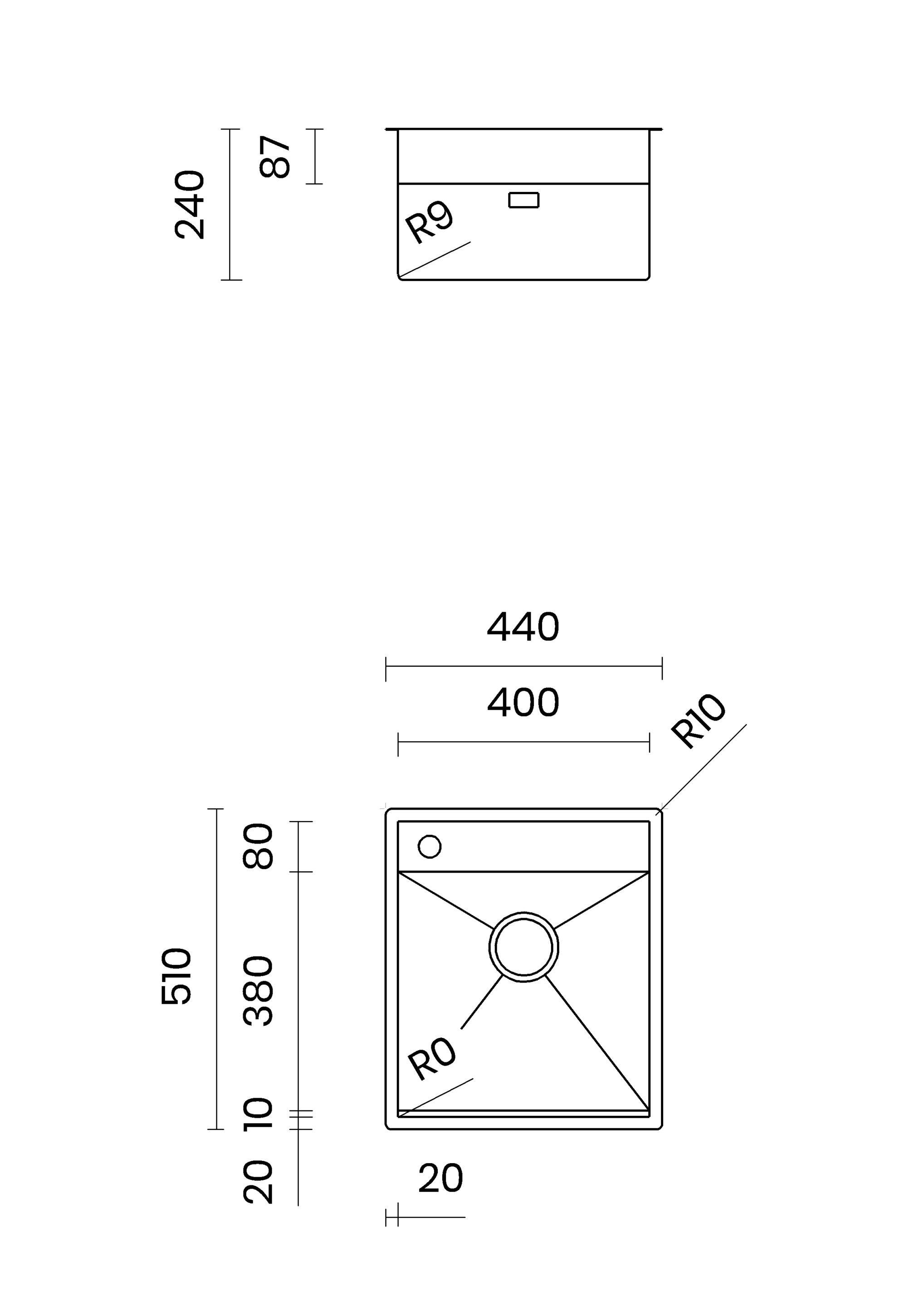 Раковина из нержавеющей стали TASCA PHANTOM BACK ARCH-00122684 - Вид №14