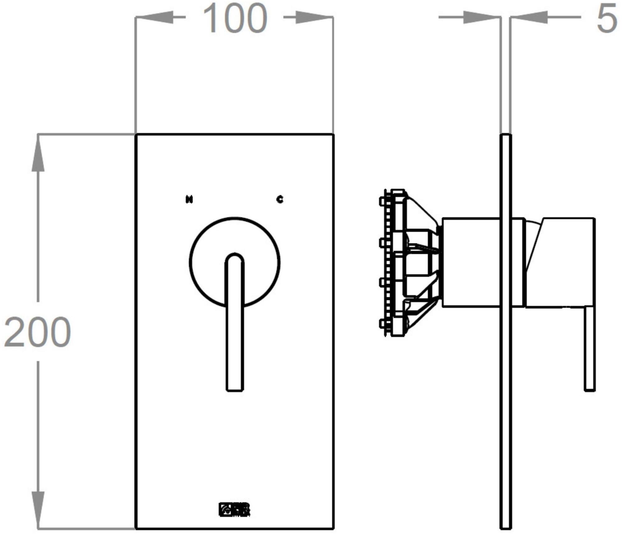 Fir Italia Смеситель для душа из нержавеющей стали с тарелкой Lifesteel 59 5950158 - Вид №1