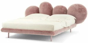 edra Двуспальная кровать обтянута экологическим мехом Cipria Cprb50