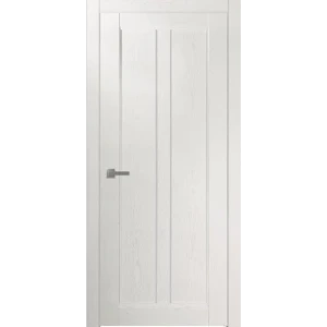 Дверь межкомнатная глухая Челси 80x200 см финиш бумага цвет ясень жемчужный с замком