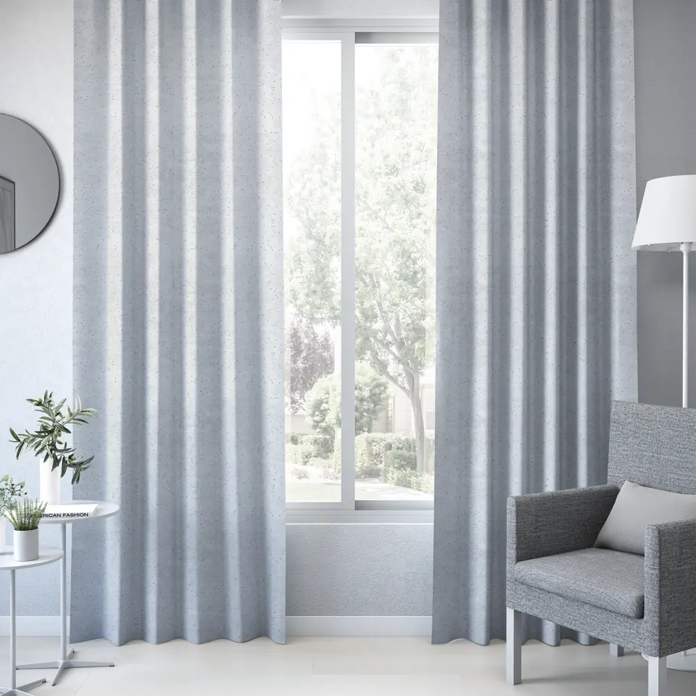 Штора на ленте Inspire Rey 160x260 см цвет серо-белый 82922258 STLM-2204885  - Вид №5