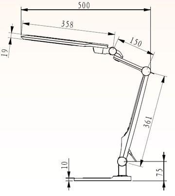 Настольная лампа Horoz Ebru серебро 049-010-0010 HOROZ КЛАССИЧЕСКИЕ 195595 Серебро  - Вид №1