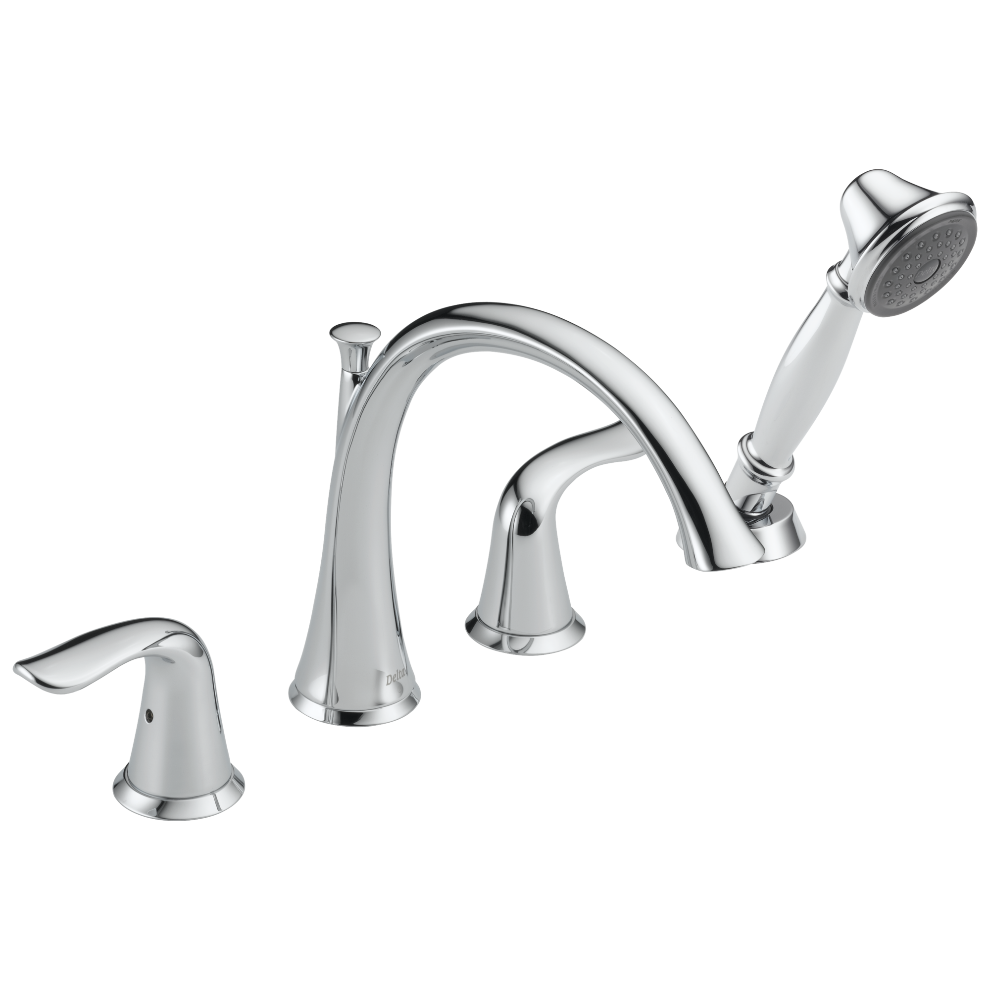T4738-PT Римская ванна с ручным душем Delta Faucet Lahara Выдержанный оловянный 